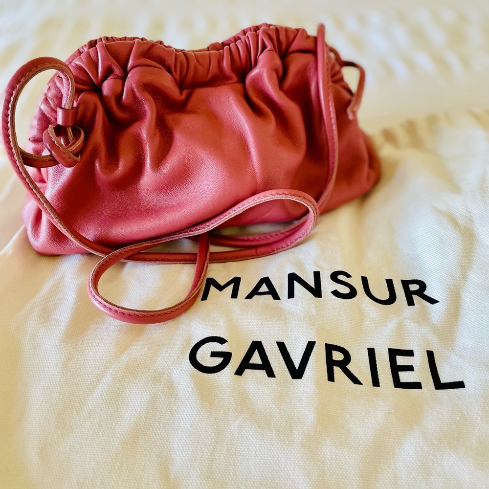 Mansur Gavriel Mini Cloud Clutch in Blush